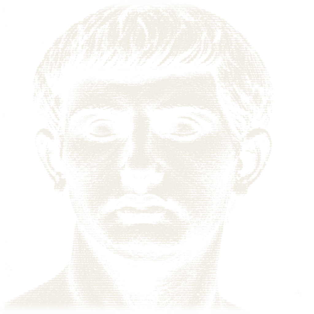 Engraved Roman portrait of Brutus